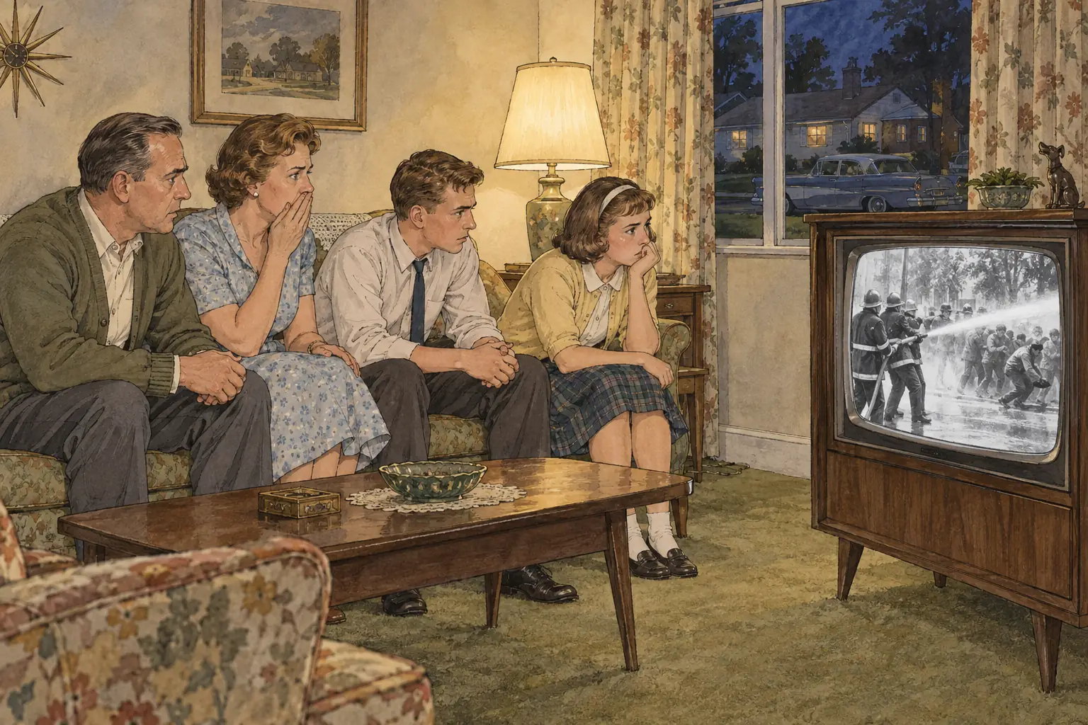 Television brought pictures of the hoses and dogs into homes across the country, and many white Americans who had ignored segregation were shocked by what they saw.