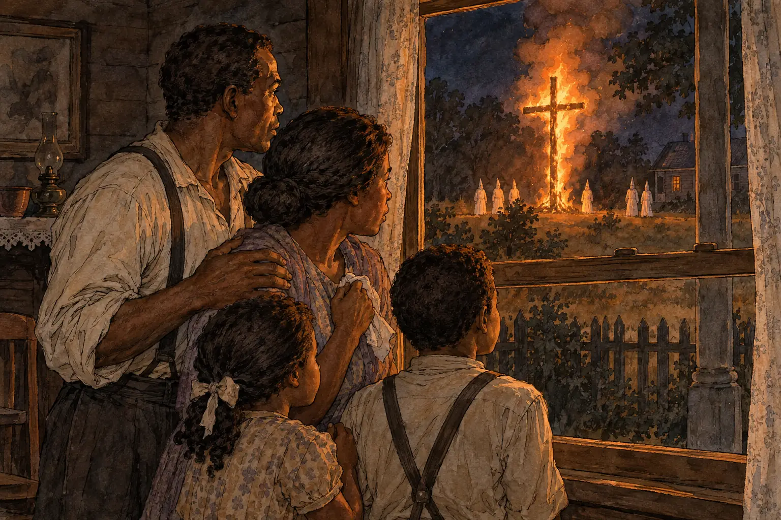The Klan burned crosses near the homes of people it wanted to frighten, among them African Americans, Catholics, Jews and immigrants.