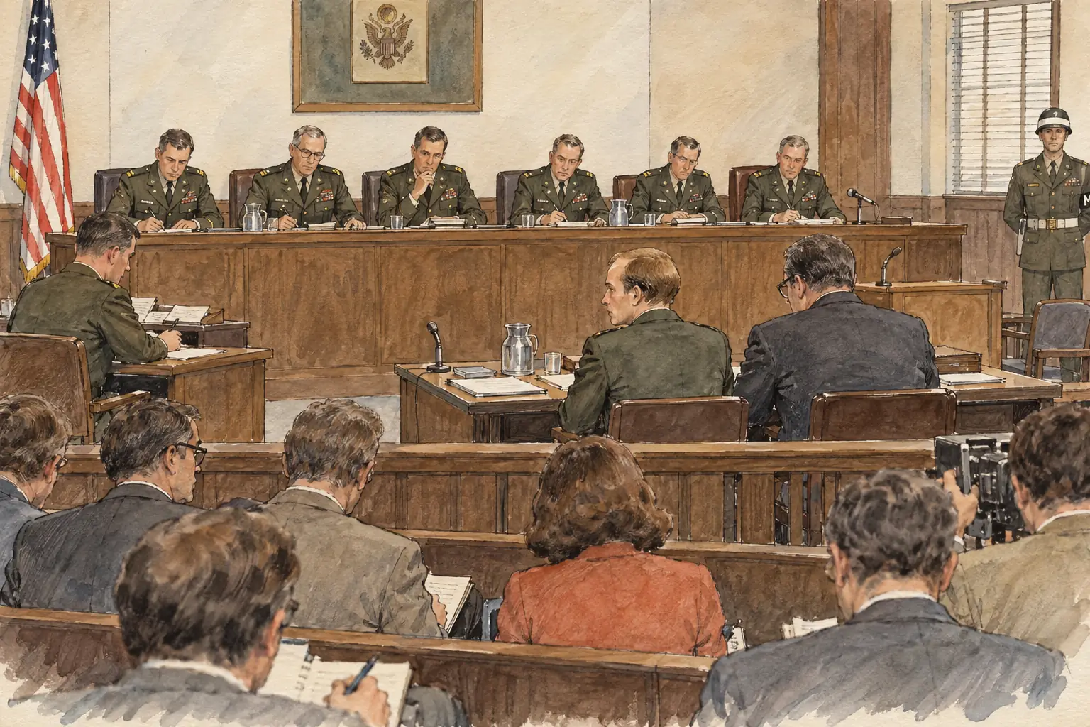 A panel of six army officers convicted Calley of murdering 22 villagers on 29 March 1971 and sentenced him to life imprisonment, though the sentence was later reduced.