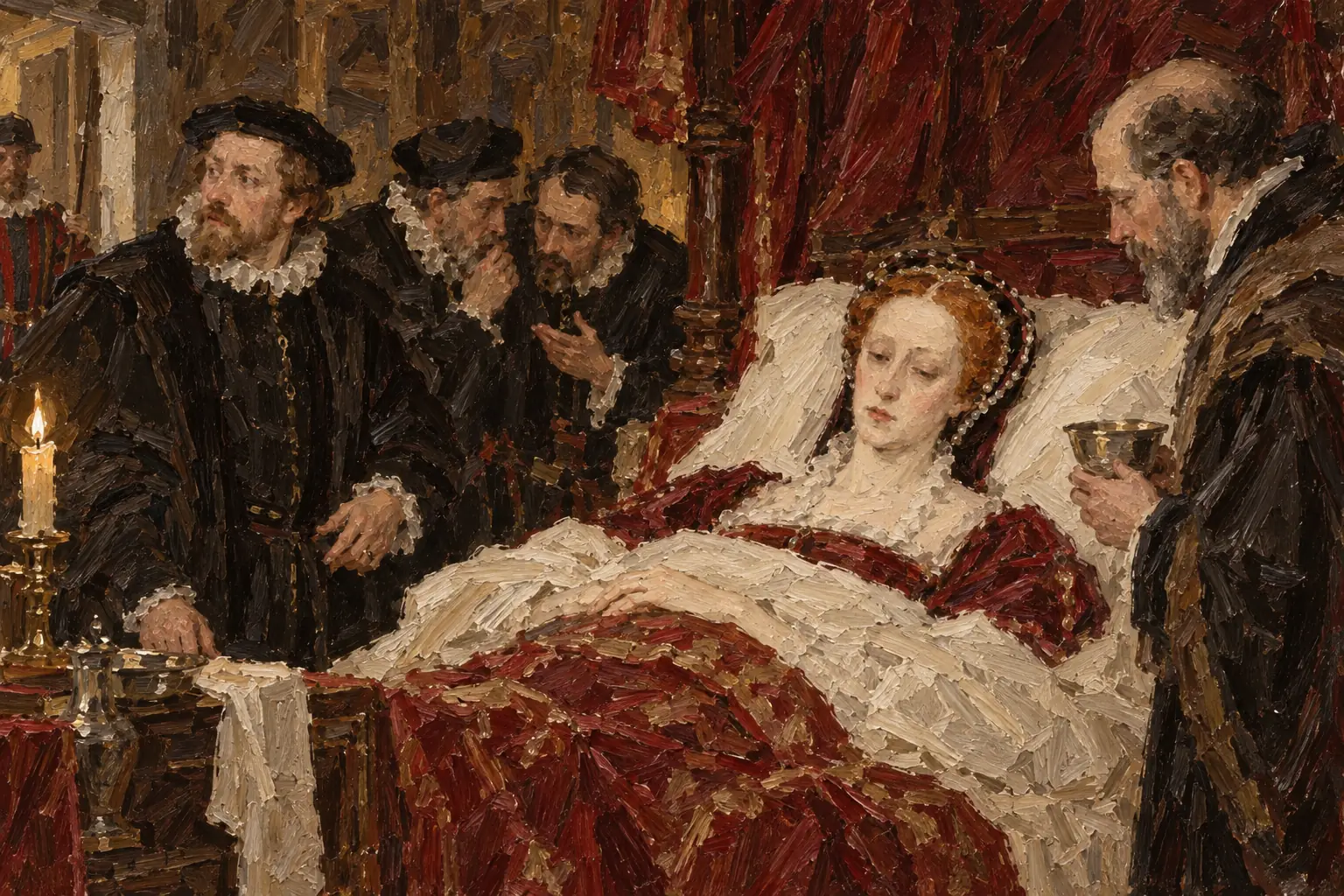 Elizabeth's near-fatal illness in 1562 showed how dangerous it was to have no heir, and drove Parliament's 1563 petition for her to marry.