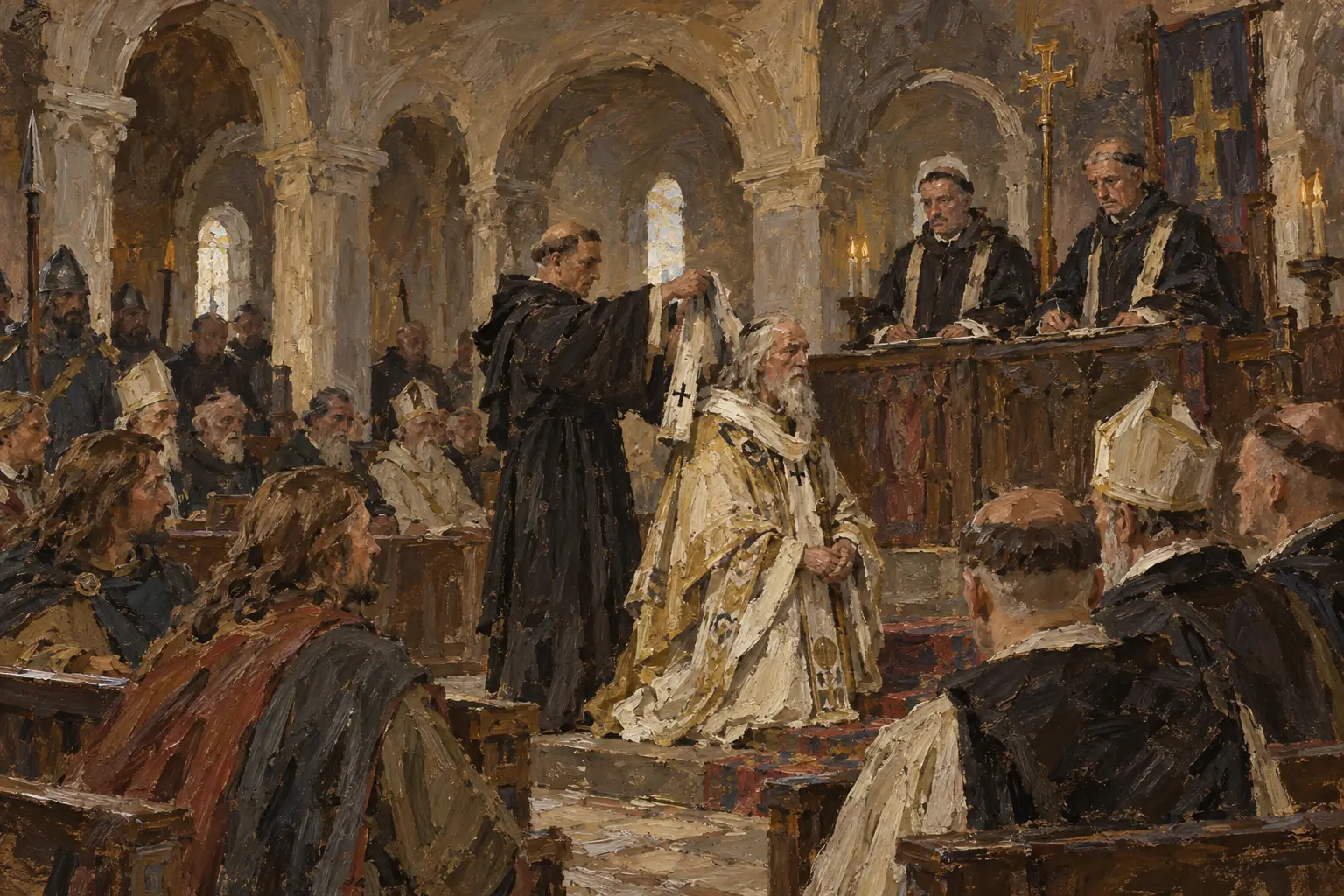 In 1070 Archbishop Stigand was deposed and Lanfranc took his place, beginning the replacement of English bishops with Normans.