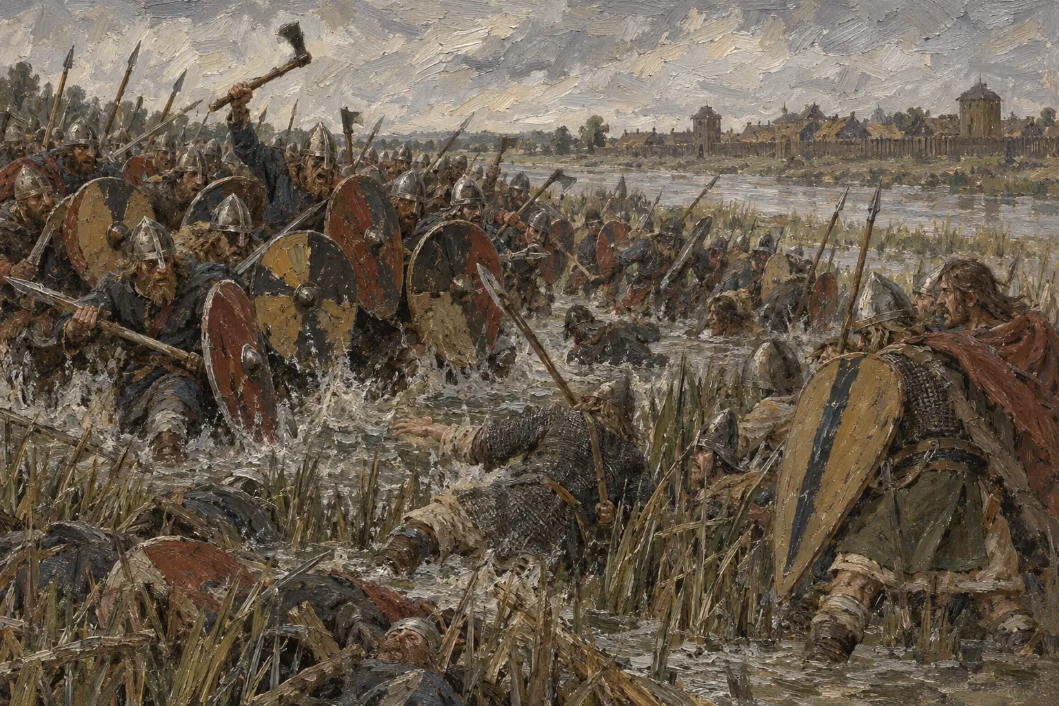 At Gate Fulford Hardrada and Tostig defeated Edwin and Morcar and took York