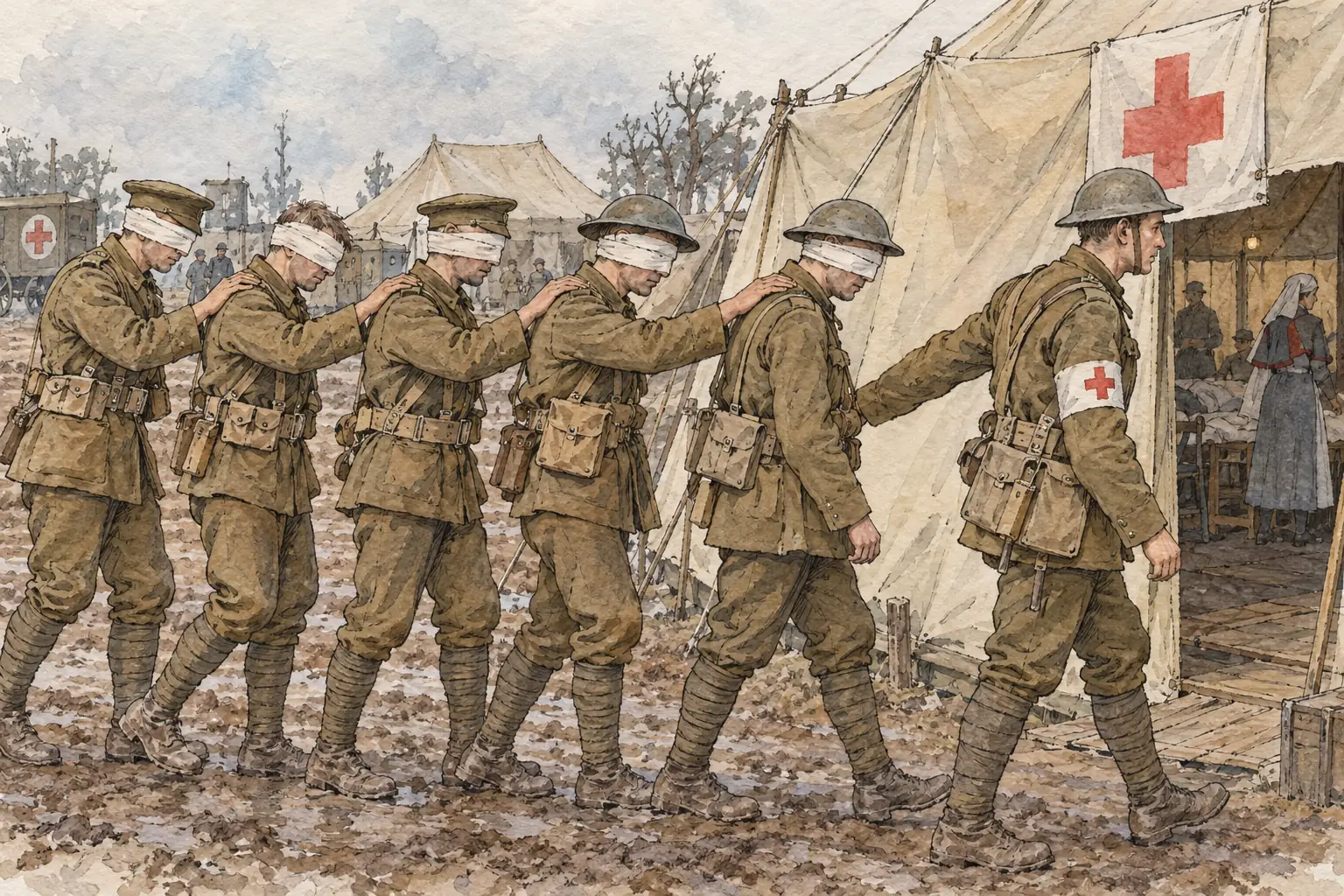 Mustard gas burned the skin, eyes and airways, and could cause blindness.