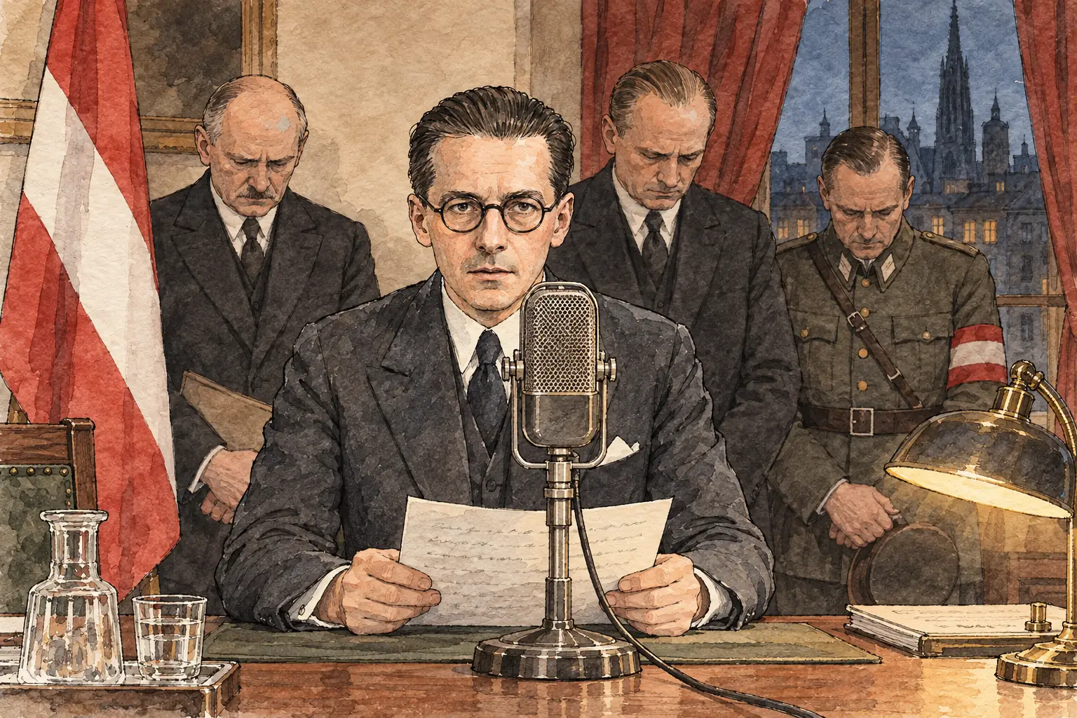 Schuschnigg announced his resignation on the radio on the evening of 11 March 1938