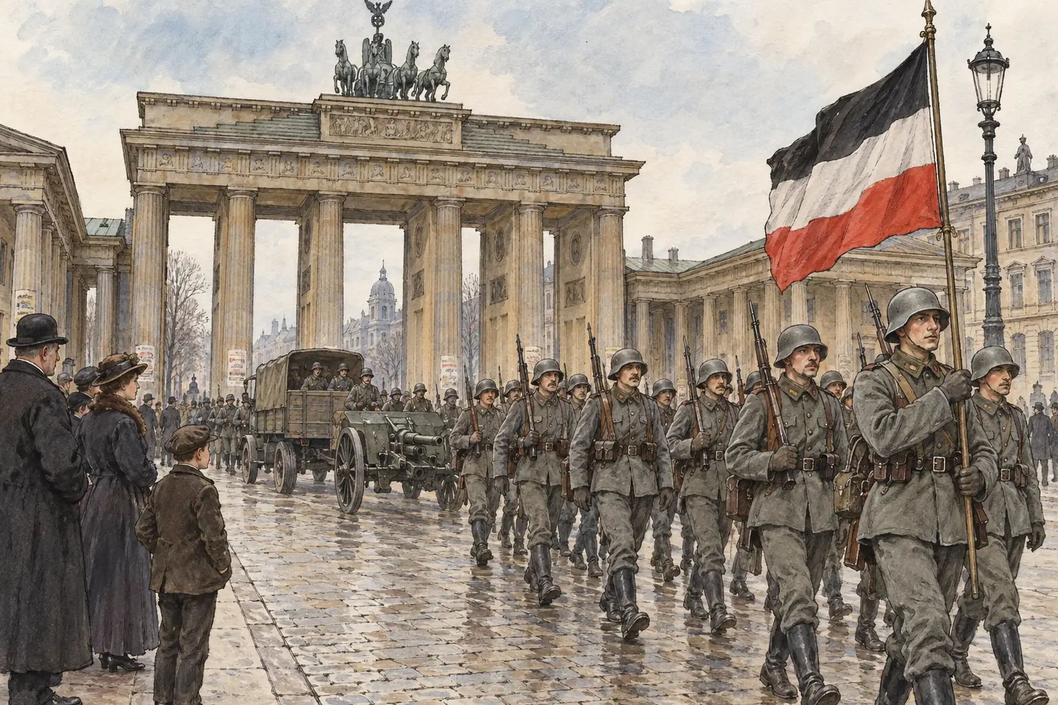 Freikorps troops march into Berlin to put Kapp in power in March 1920