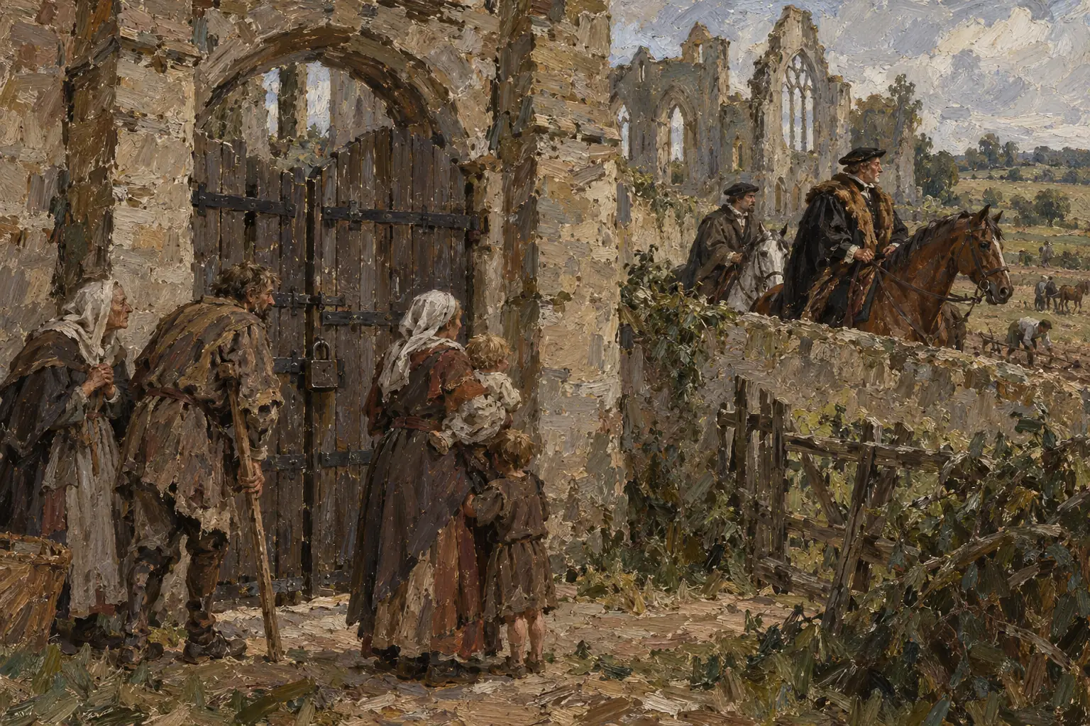 The poor lost the alms and care the monasteries had given them, while gentry and nobles bought up the monastic lands.