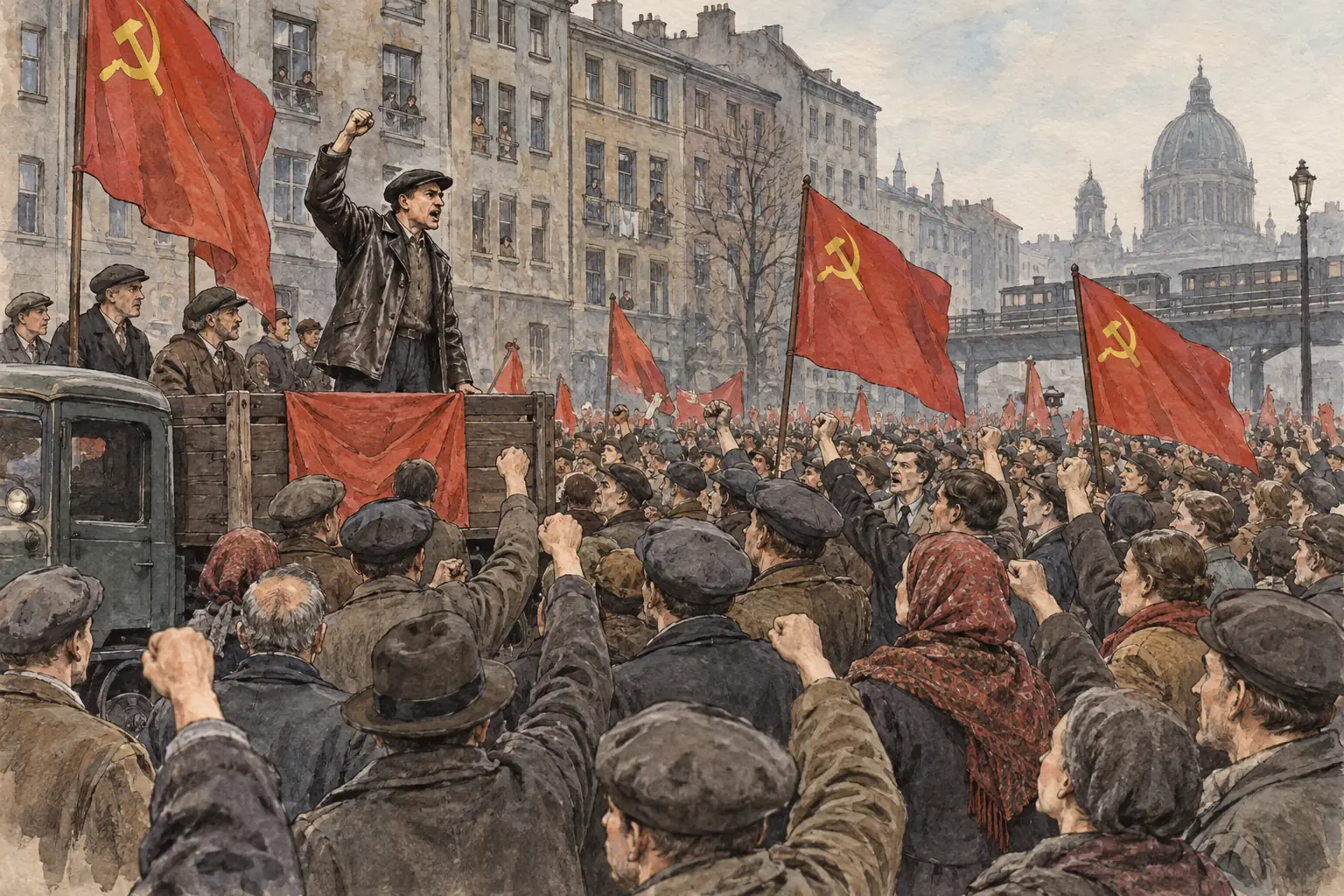 The Communist Party (KPD), backed mostly by unemployed industrial workers, grew from 54 seats in 1928 to 100 in November 1932, which frightened the middle classes and the elites.