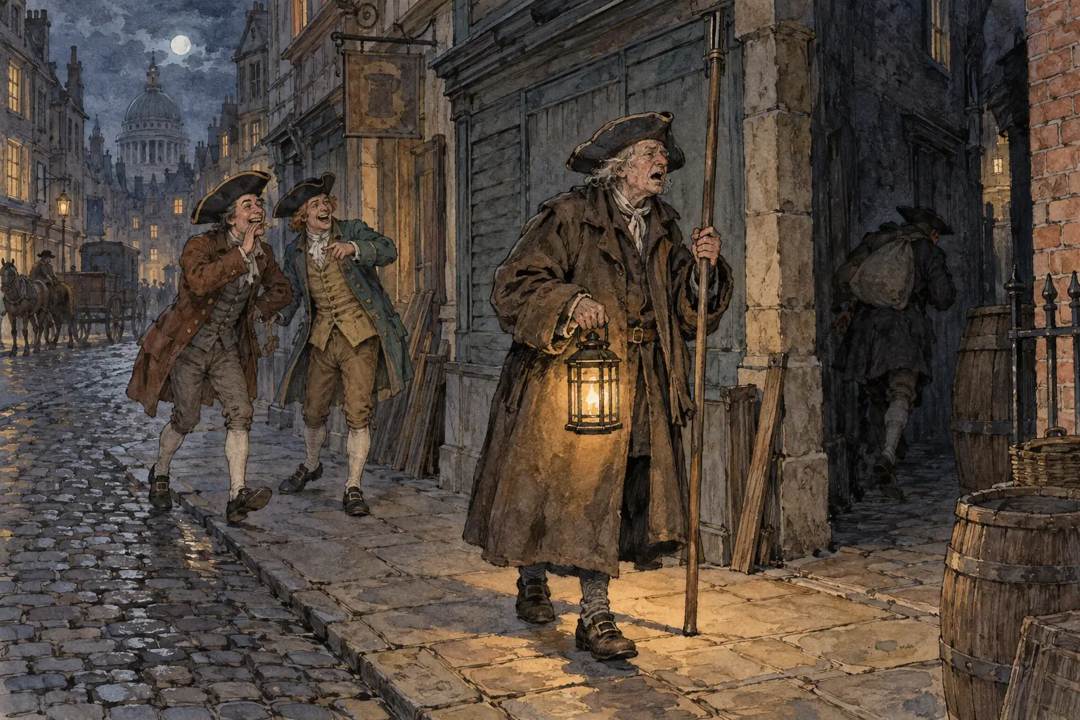 Eighteenth-century watchmen were untrained and often mocked