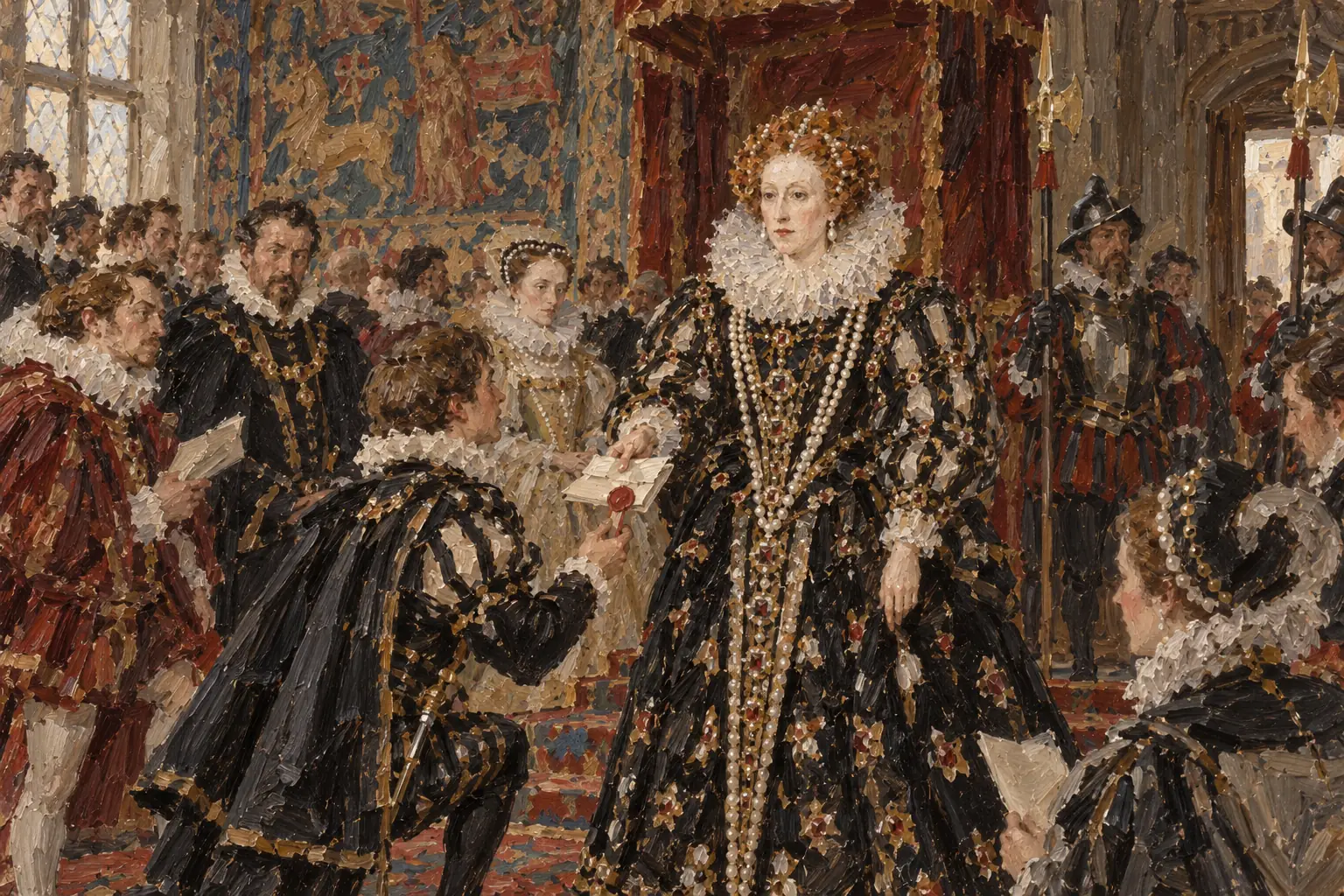 By granting offices, monopolies and favours herself, Elizabeth kept ambitious courtiers loyal and dependent on her.