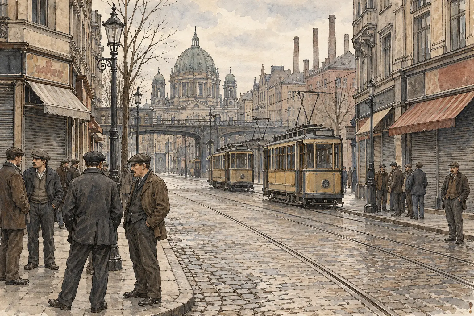 A general strike brings the city to a standstill, and Kapp and Lüttwitz flee after four days