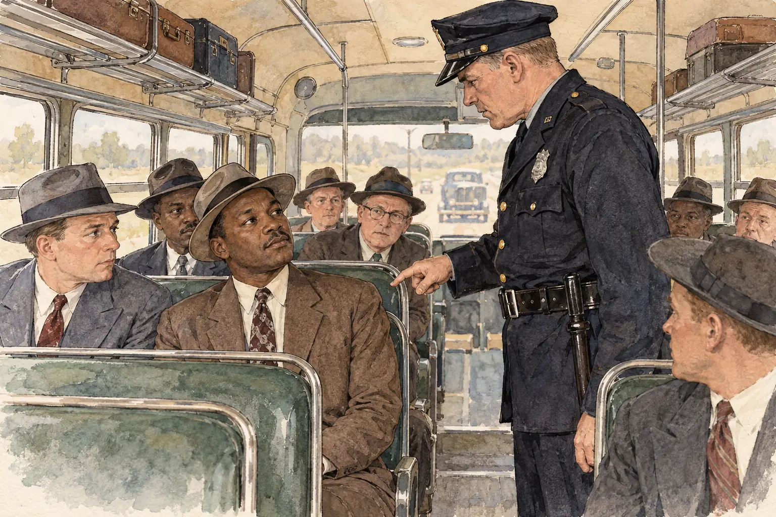 In April 1947 sixteen CORE riders, eight Black and eight white, sat together on buses through the Upper South to test the Morgan ruling, and several were arrested in North Carolina.