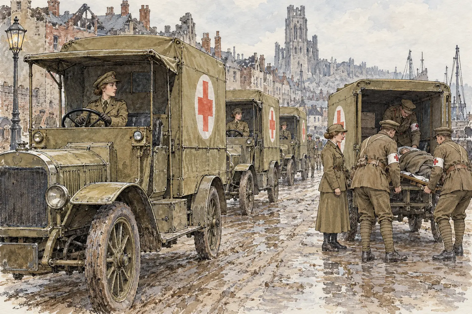 The First Aid Nursing Yeomanry (FANY) drove motor ambulances