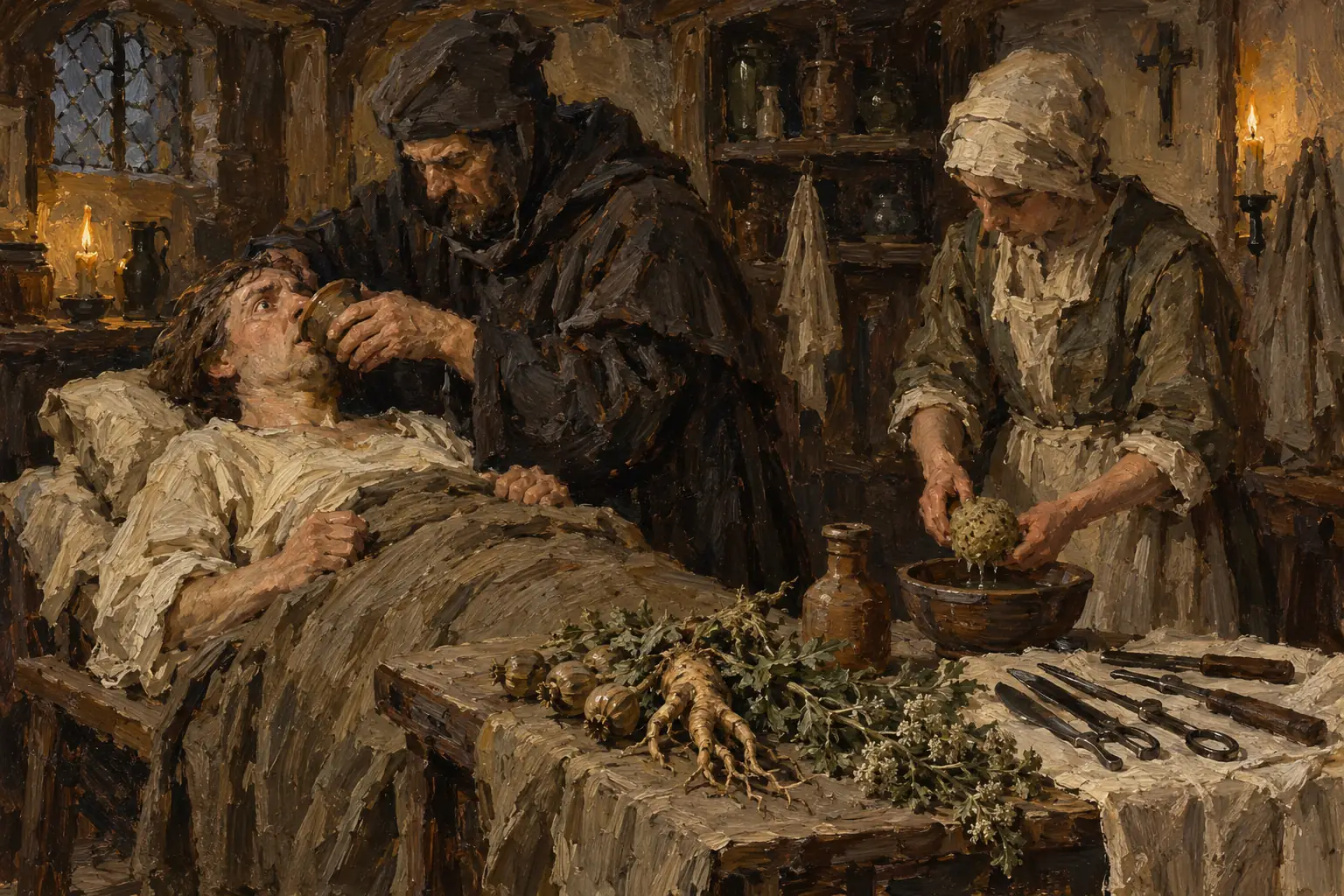 Surgeons dulled pain with mixtures of opium from poppies, mandrake and hemlock, but the doses were guesswork and could kill.