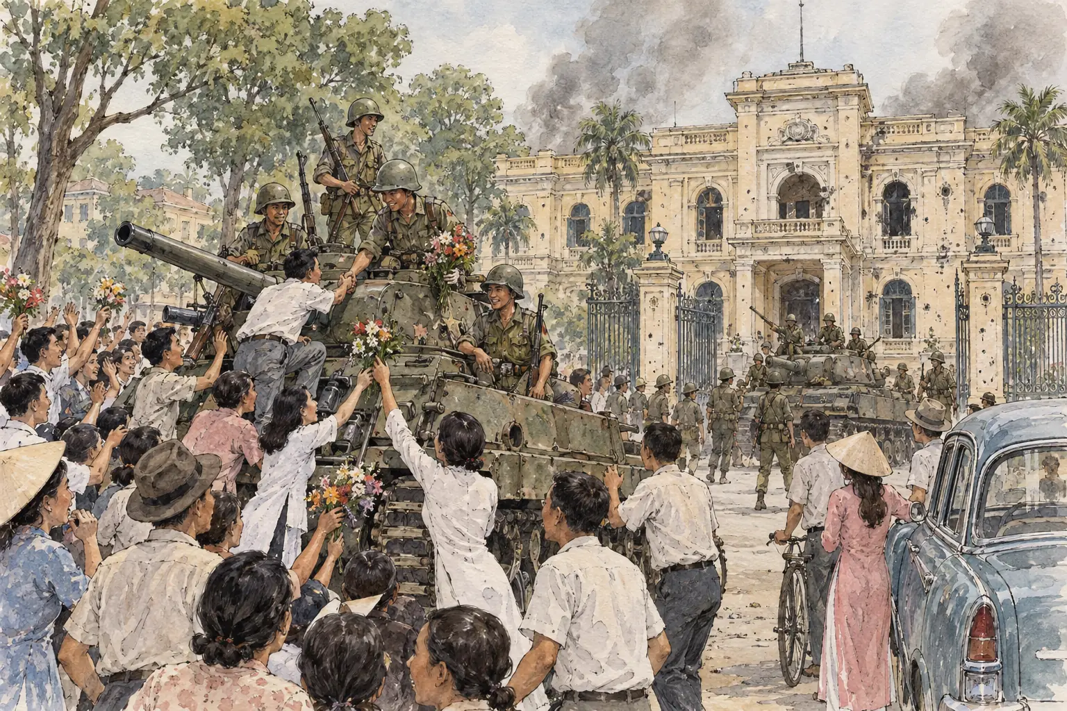 On 1 and 2 November 1963 army generals overthrew Diem, and crowds in Saigon cheered the soldiers