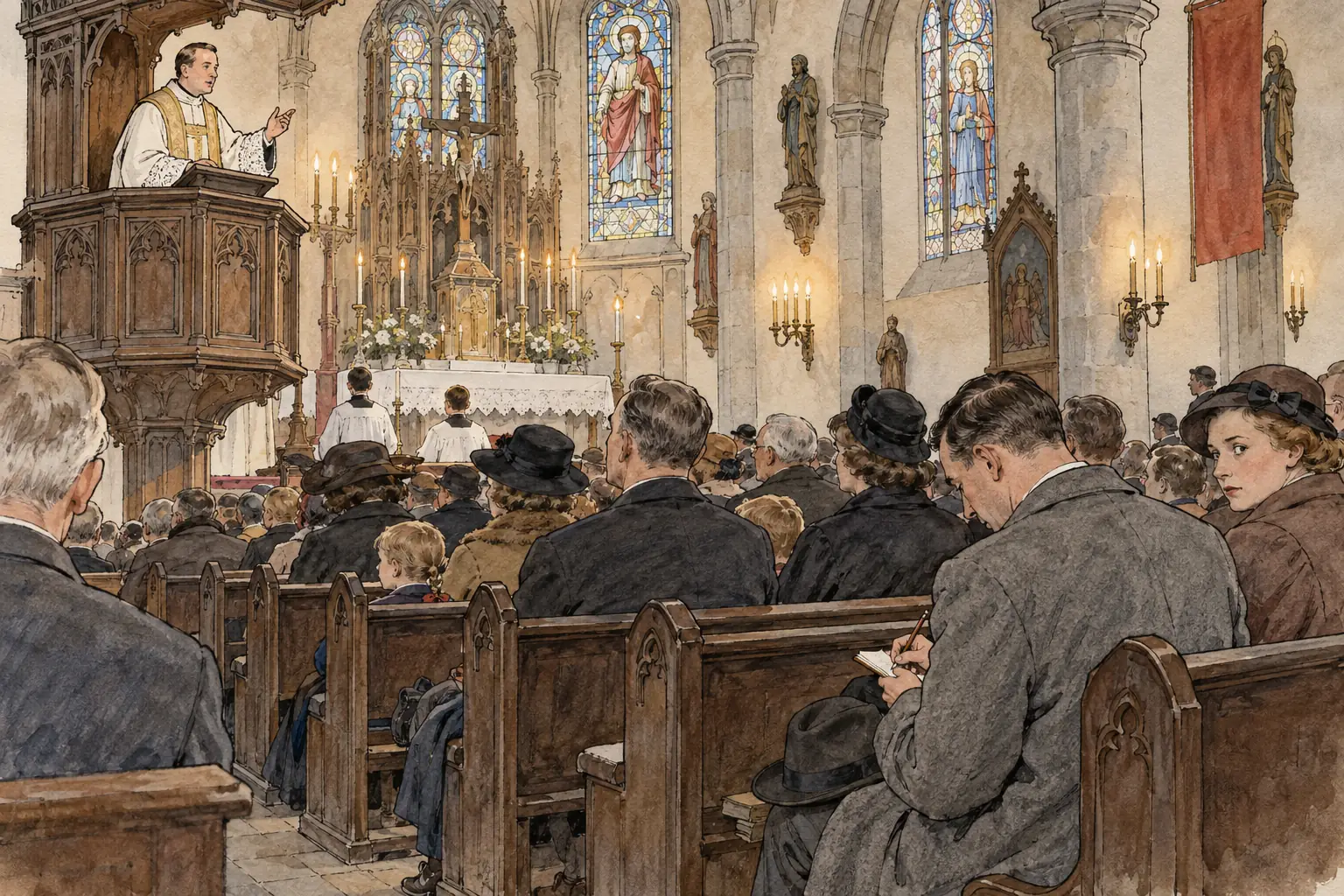 Gestapo agents monitored church services to catch any sermon that criticised the regime.