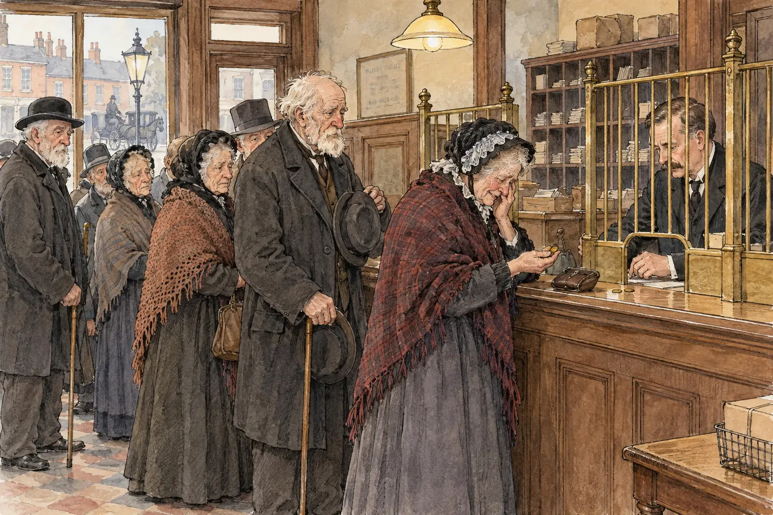 From 1908 people over 70 on low incomes received a small weekly pension