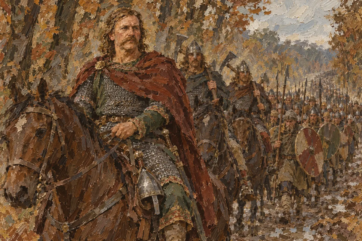 Harold rushed his army south, gathering fresh troops in London on the way