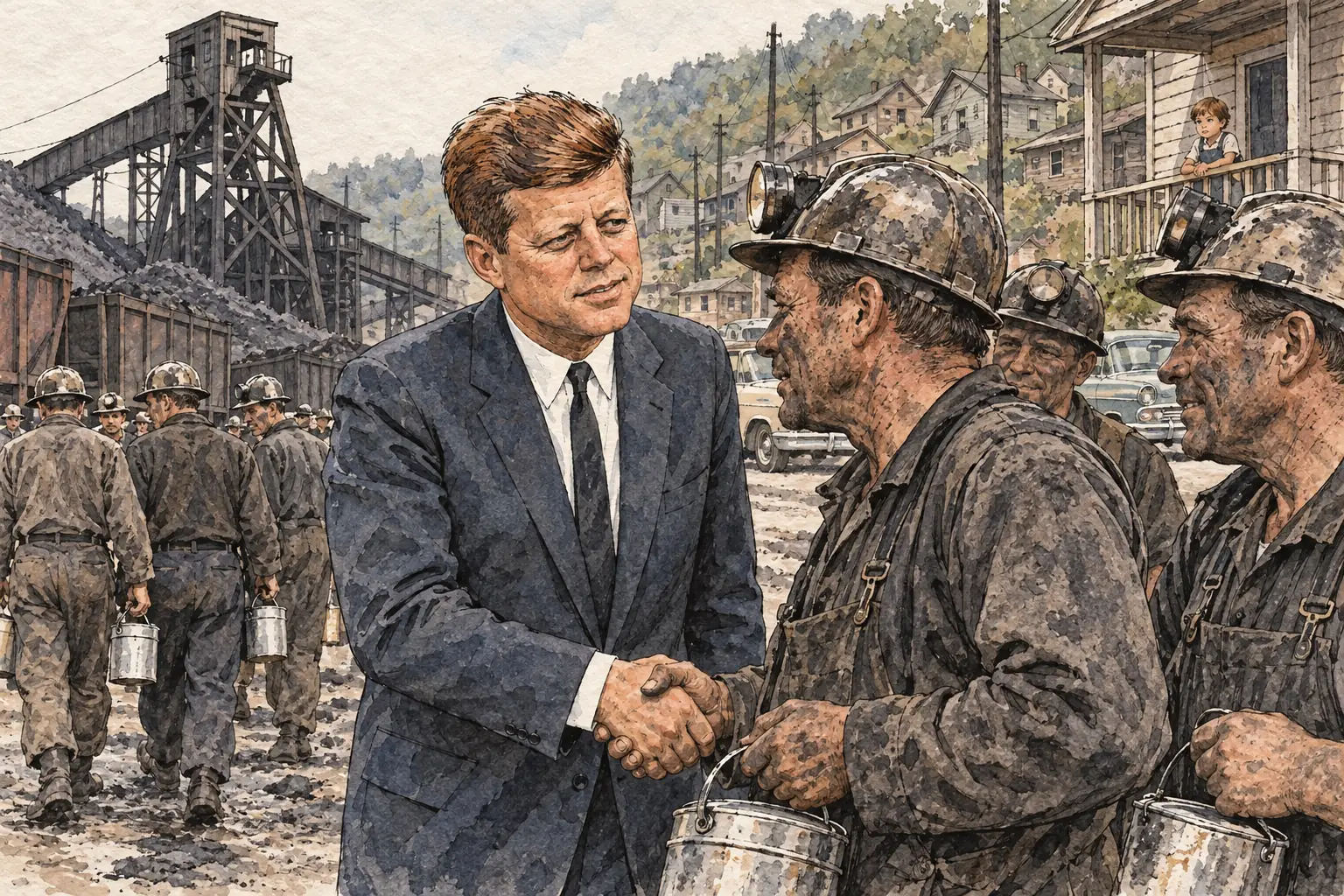 Campaigning in West Virginia in 1960, Kennedy saw the poverty of its coal towns, and in 1961 his Area Redevelopment Act sent aid to depressed regions such as Appalachia.