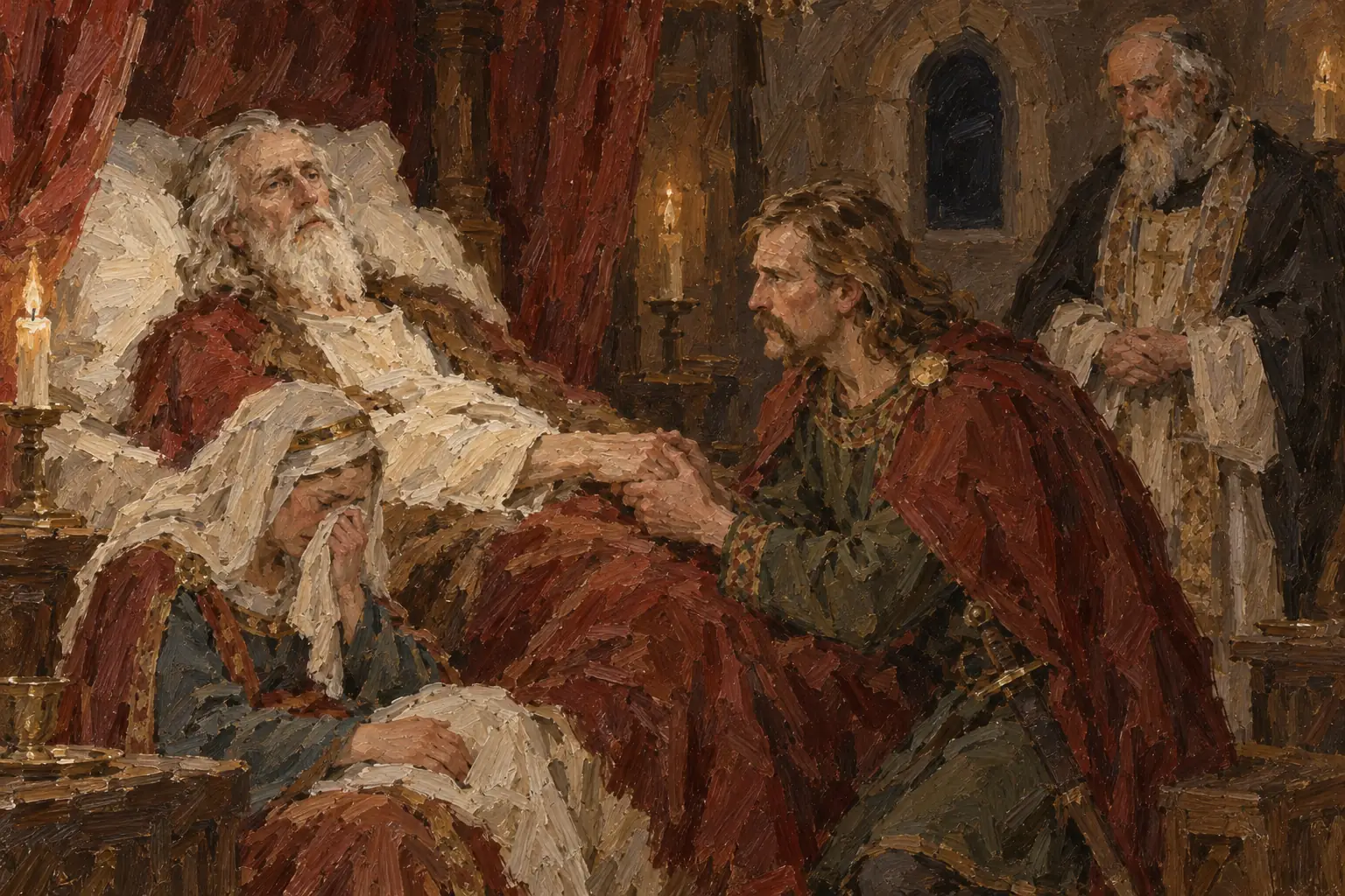 Harold claimed that Edward, on his deathbed on 5 January 1066, had named him as his successor.