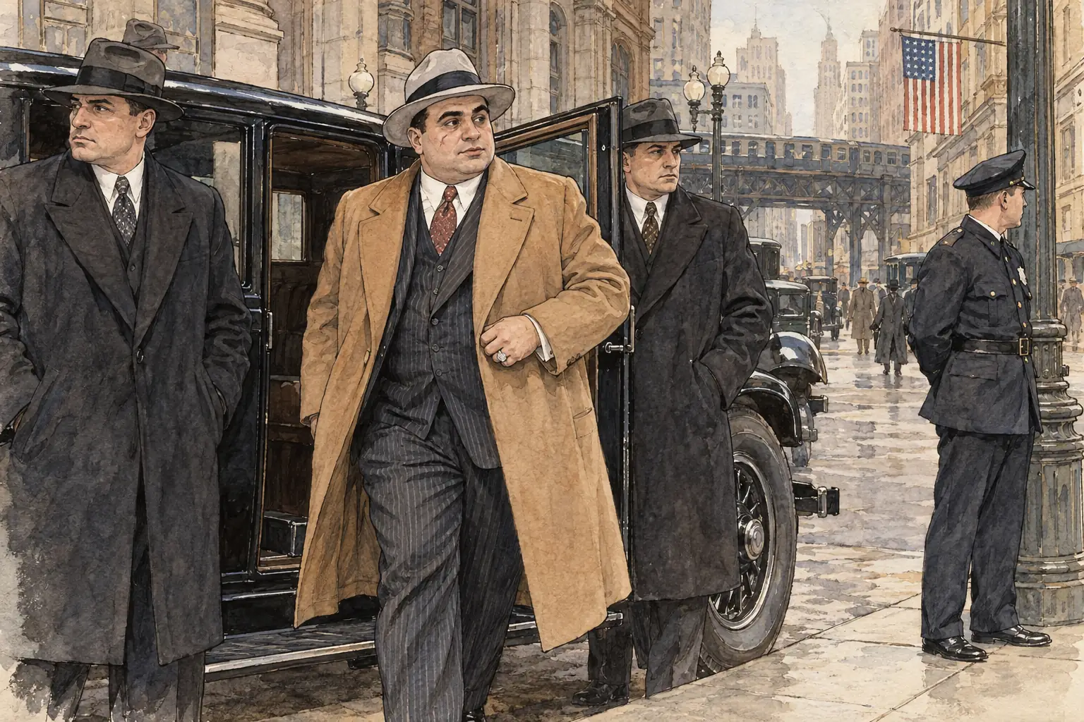 Al Capone controlled much of the illegal alcohol trade in Chicago and paid police and officials to leave him alone