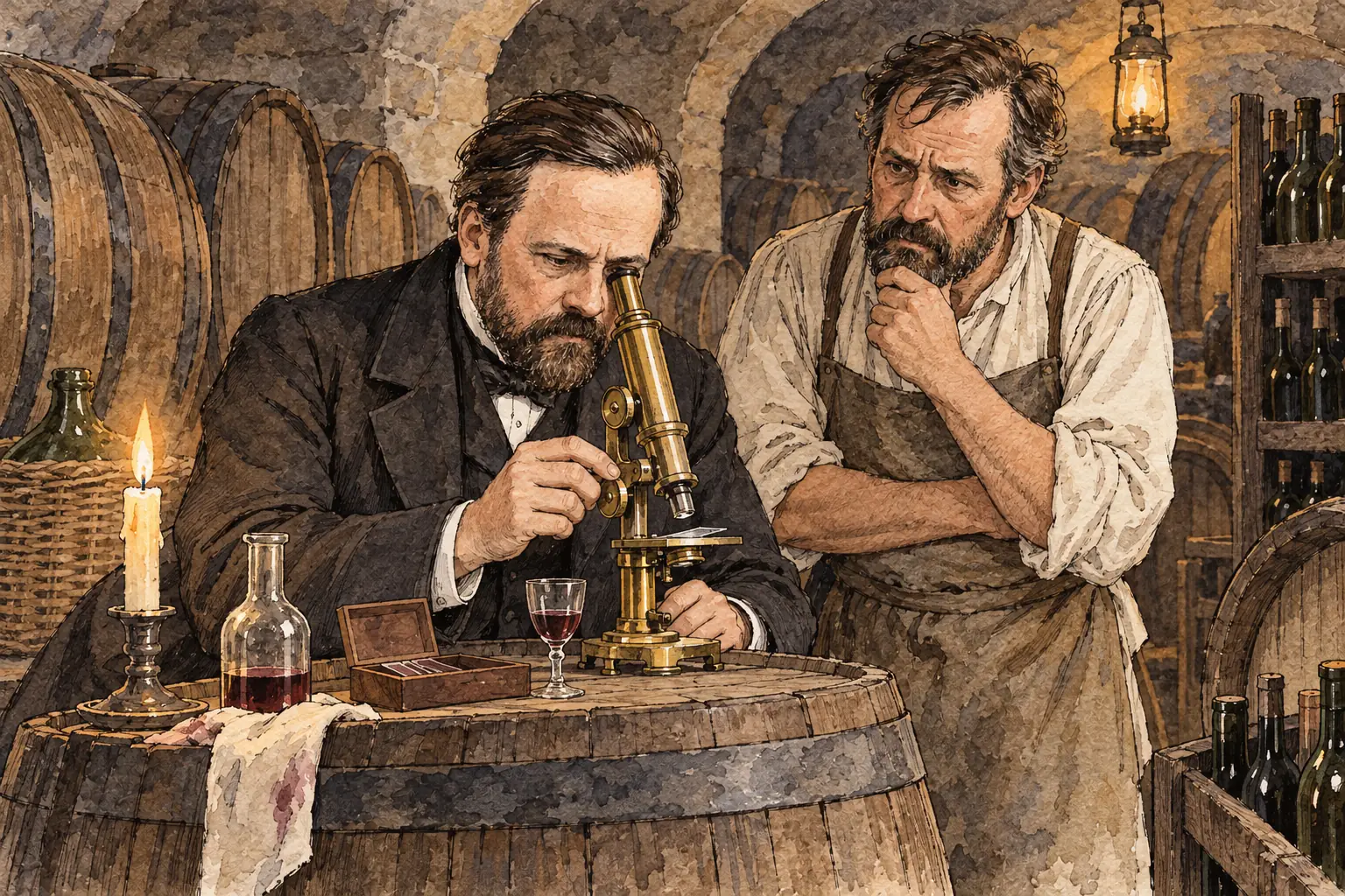 In the 1850s Pasteur showed that microbes made wine and beer go sour