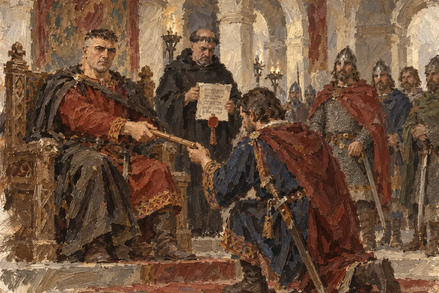 William rewarded his followers with lands taken from English nobles, tying their fortunes to his rule.