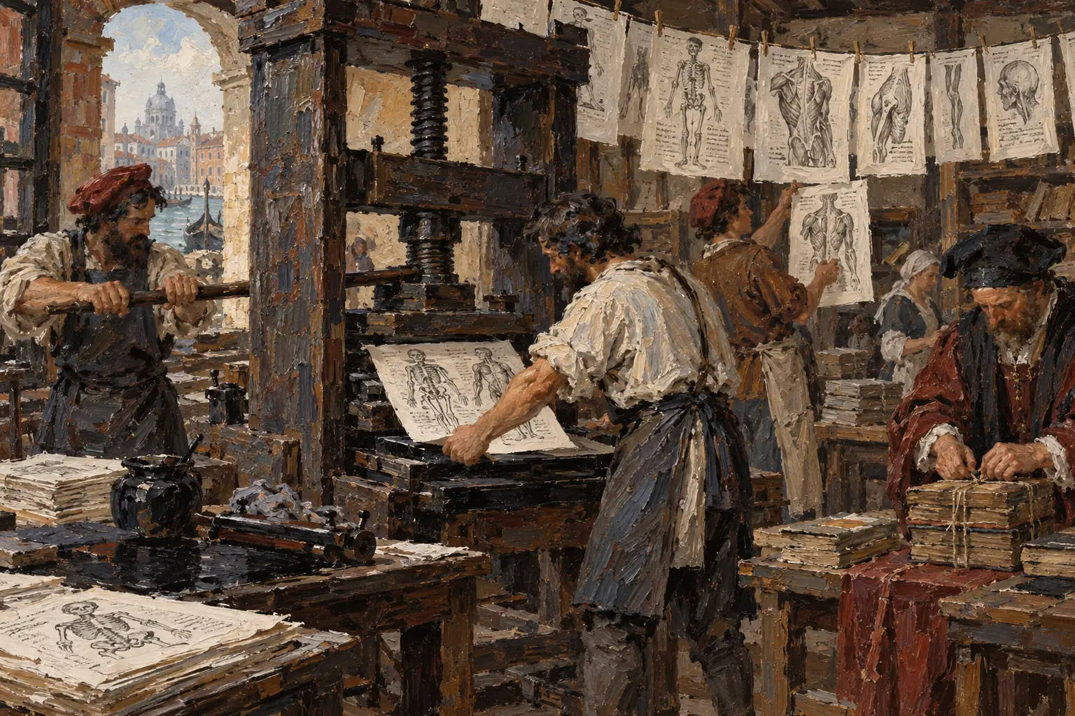 The printing press, invented around 1440, meant medical books and illustrations could be copied quickly and in large numbers.