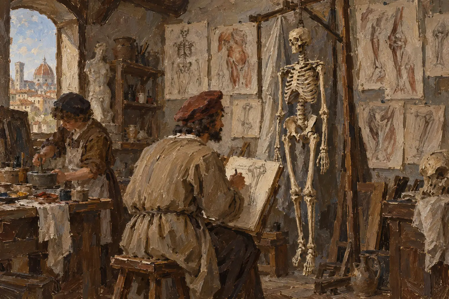 Artists such as Leonardo da Vinci dissected bodies to understand the muscles, and drew them with new accuracy.