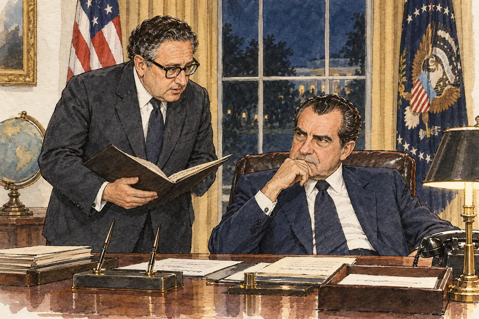 Nixon and his National Security Advisor, Henry Kissinger, combined bombing with secret peace talks to try to force North Vietnam into a settlement.