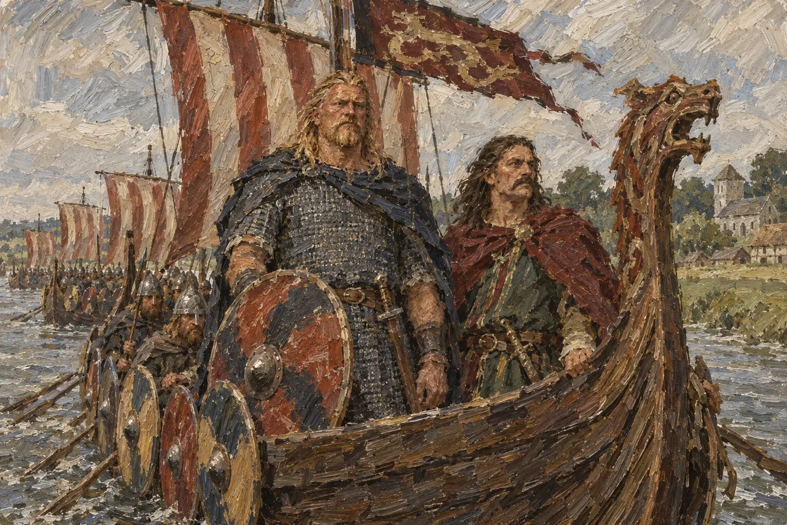 Hardrada and Tostig then sailed up the Ouse to invade the north