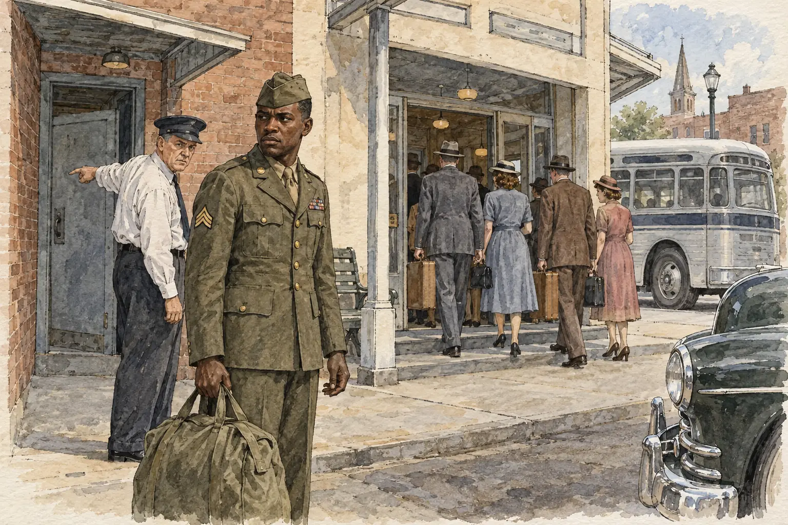 Black soldiers who had fought for democracy in the Second World War came home to segregation in the South