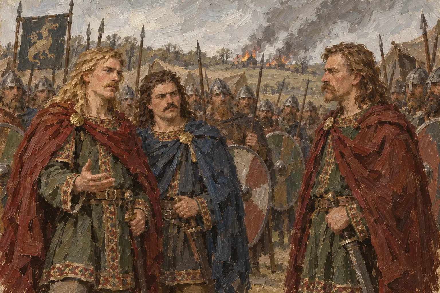 In 1065 Harold met the Northumbrian rebels and agreed to their demand that Tostig be replaced by Morcar, which split the Godwin family.