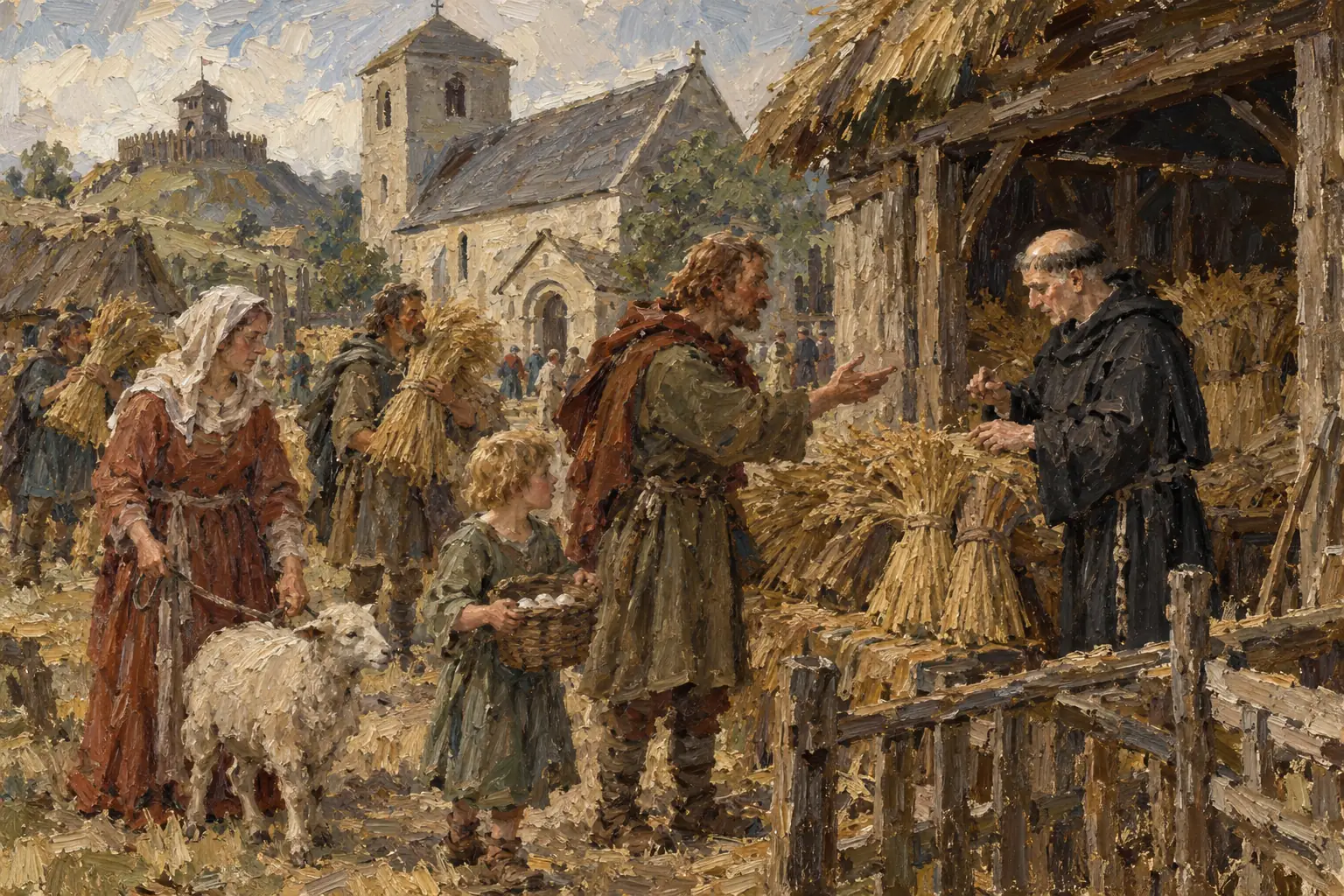 Every household had to give the Church a tithe, one tenth of its produce each year.
