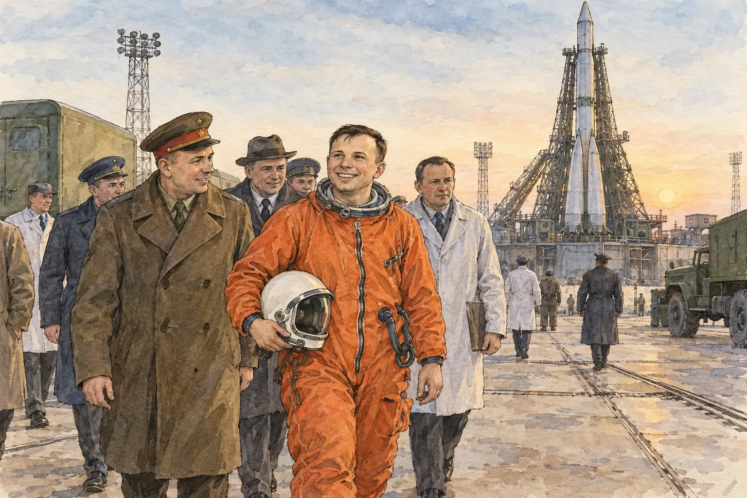 Yuri Gagarin became the first person in space on 12 April 1961