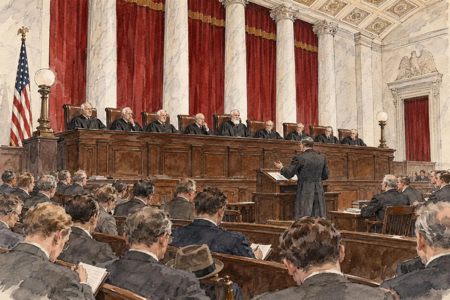 In 1935 and 1936 the Supreme Court, six of whose nine justices were over 70, struck down New Deal laws including the NRA and the AAA.