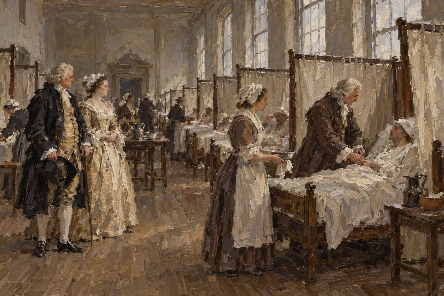 Voluntary hospitals, paid for by wealthy donors and annual subscriptions, gave free treatment to the deserving poor.