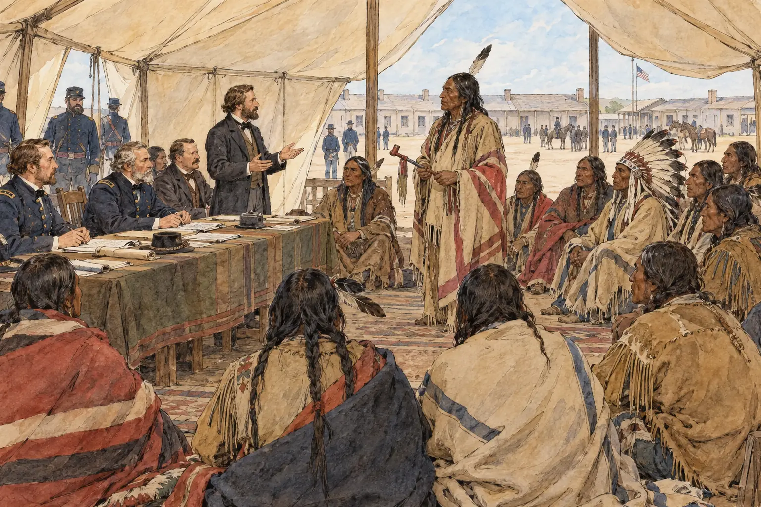In the 1868 Fort Laramie Treaty, the US agreed to abandon the Bozeman Trail forts and created the Great Sioux Reservation, including the Black Hills.