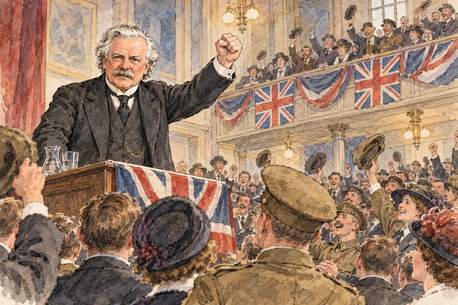 Lloyd George's coalition won the December 1918 general election by a large majority, in a campaign full of promises to make Germany pay.