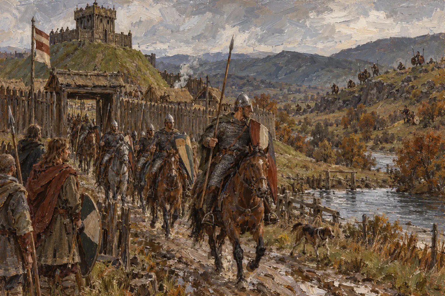 Marcher earls on the Welsh border were allowed to build castles and govern with extra powers to defend the frontier against Welsh raids.