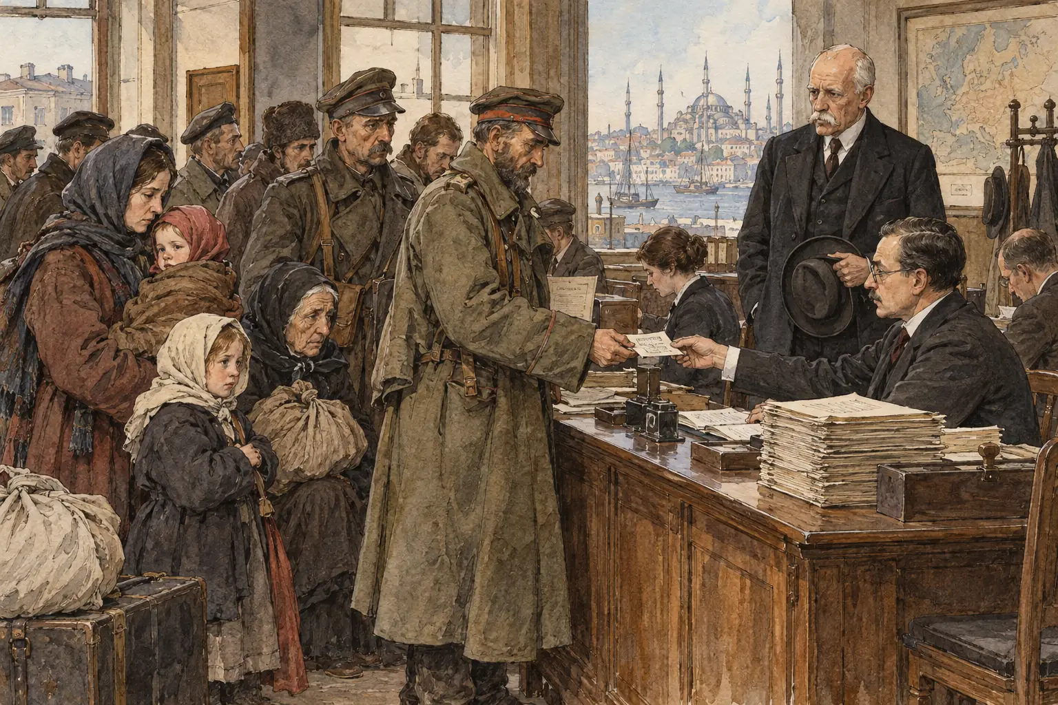 Nansen passports, issued from 1922, gave stateless refugees papers that let them travel and work