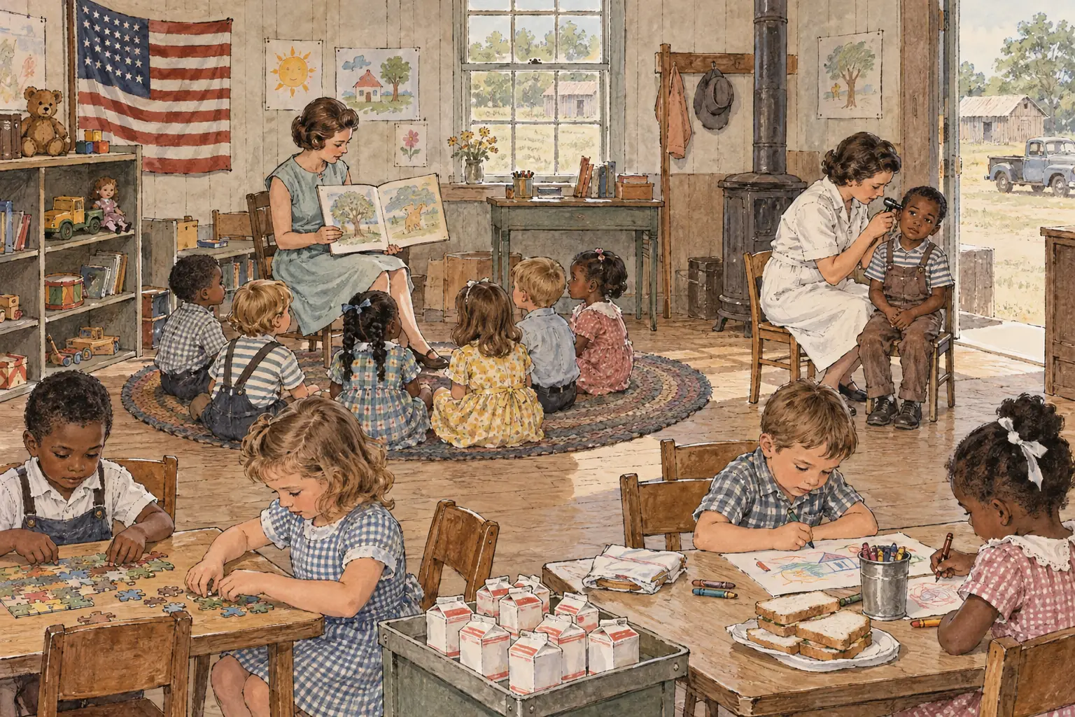 Head Start, begun in the summer of 1965, gave preschool children from poor families early education, meals and health checks