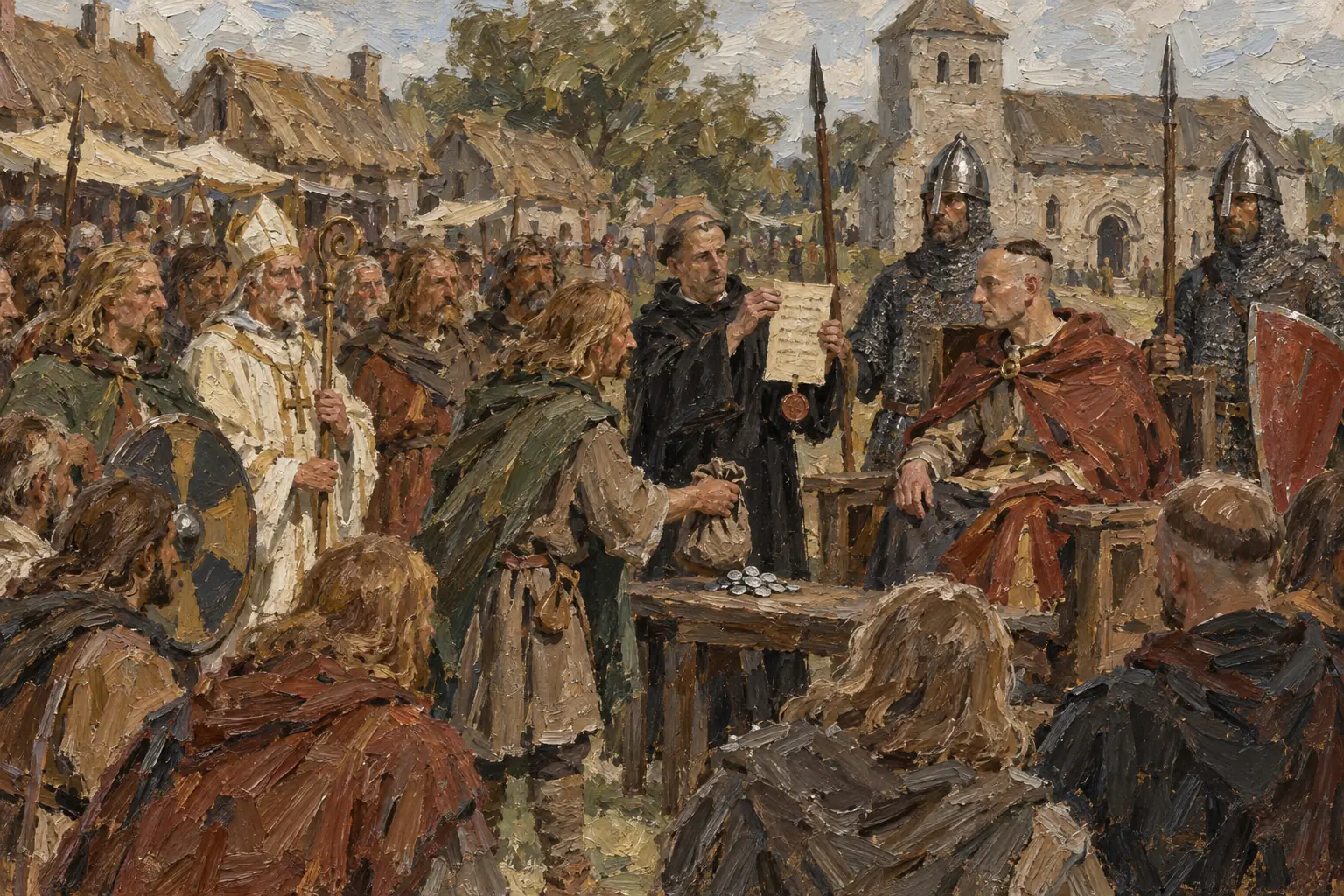 The Normans kept the Anglo-Saxon shires and their courts, but the sheriffs who ran them were now Normans answering to the king.