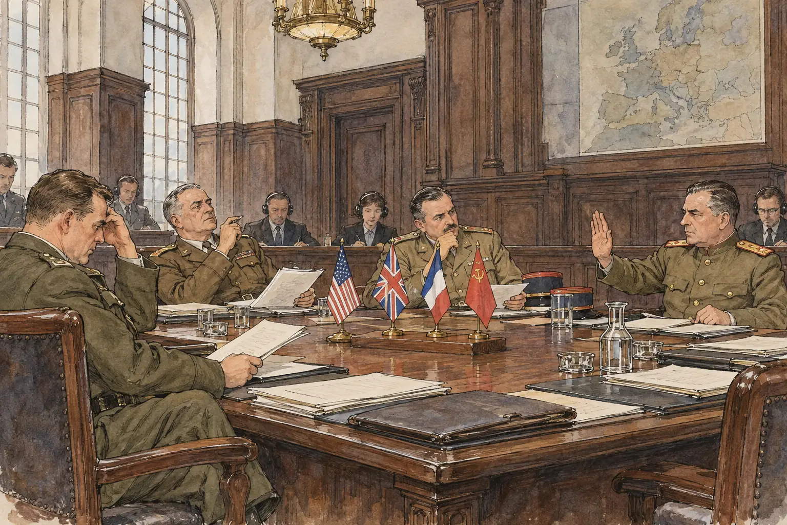 Decisions of the Allied Control Council needed all four powers to agree, so one objection could block them.