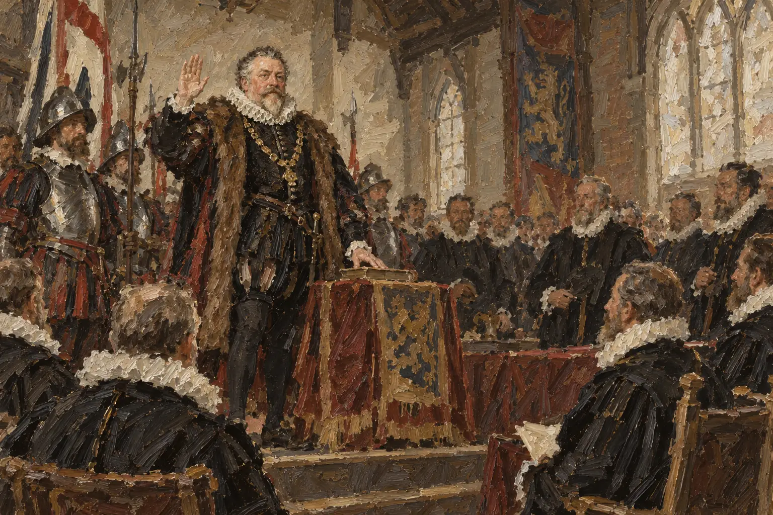 Leicester accepted the title of Governor-General of the Netherlands in 1586 without Elizabeth's approval, which angered her.