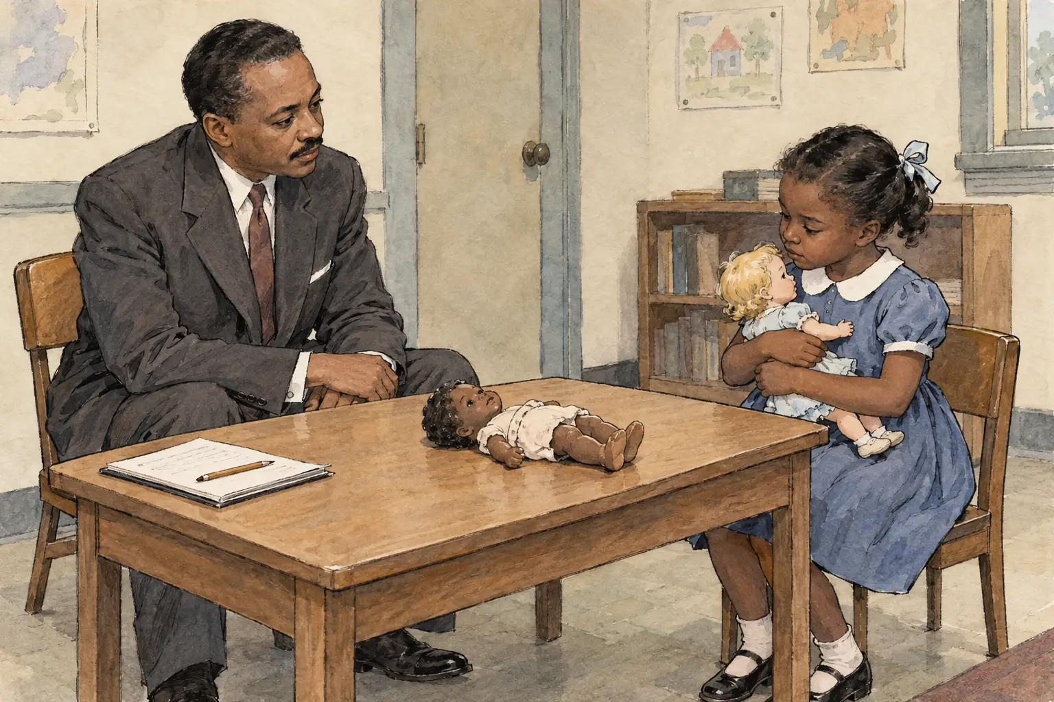 In Kenneth and Mamie Clark's doll tests, most Black children chose the white doll as the nice one, which the NAACP used as evidence that segregation harmed them