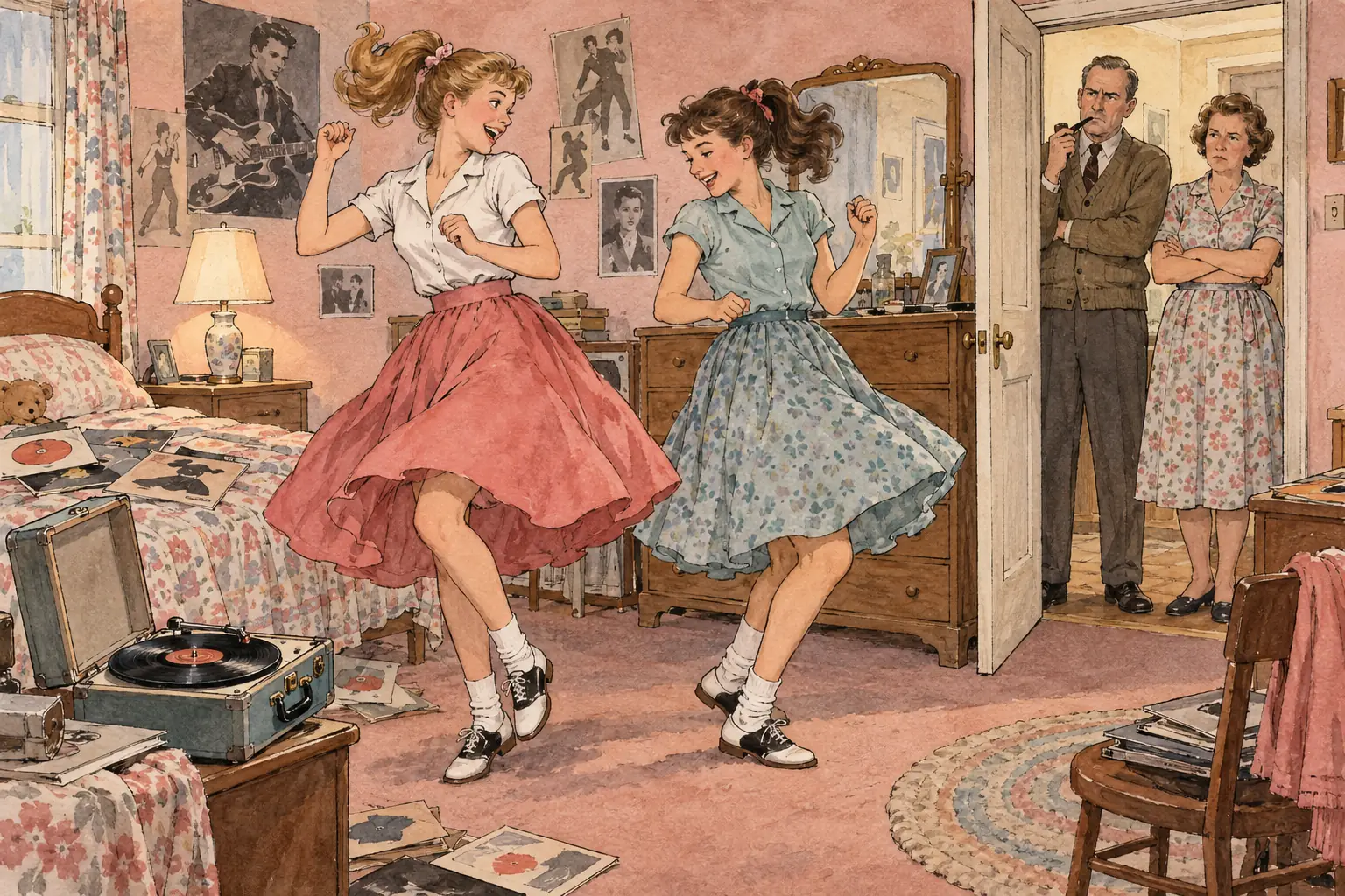 Many parents saw rock and roll as a threat to good behaviour and linked it with juvenile delinquency.