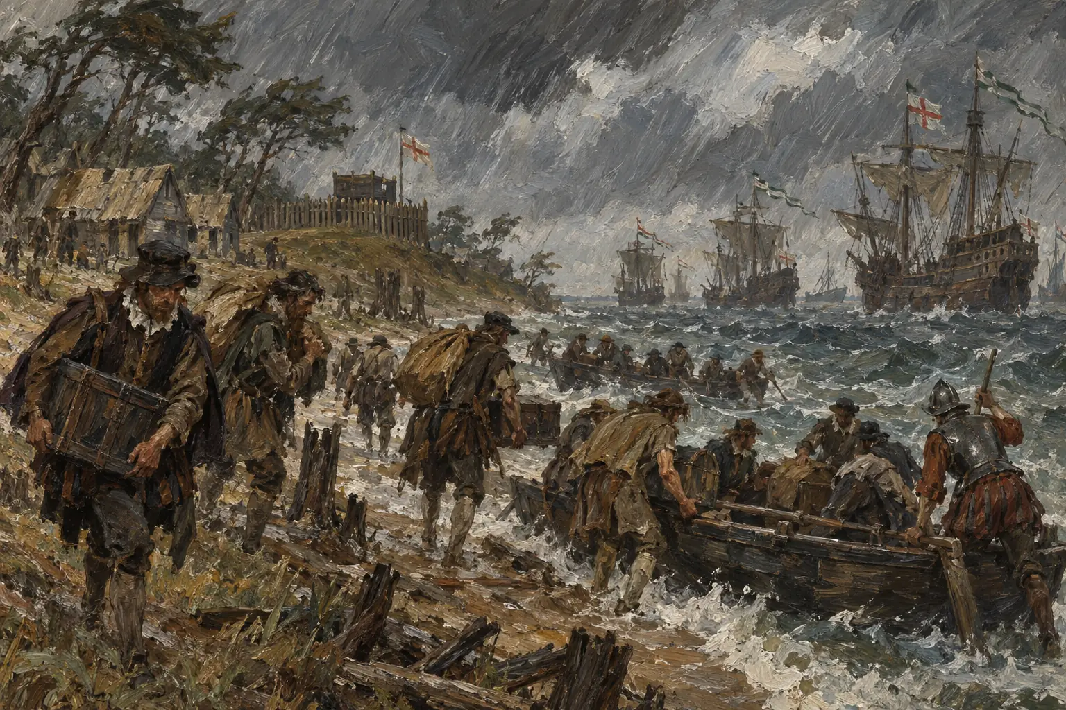 In June 1586 the colonists abandoned Roanoke and sailed home with Drake's fleet