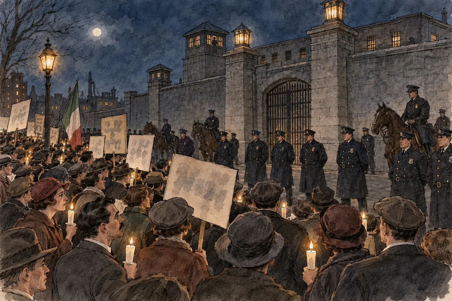 Supporters held vigils and protests before the two men were executed in August 1927