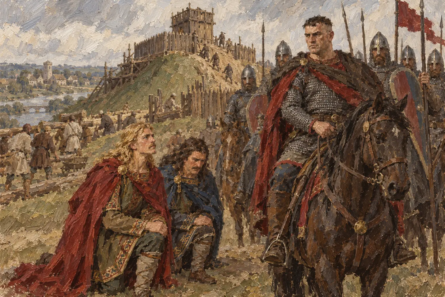 Edwin and Morcar submitted at Warwick in 1068 as William marched north building castles