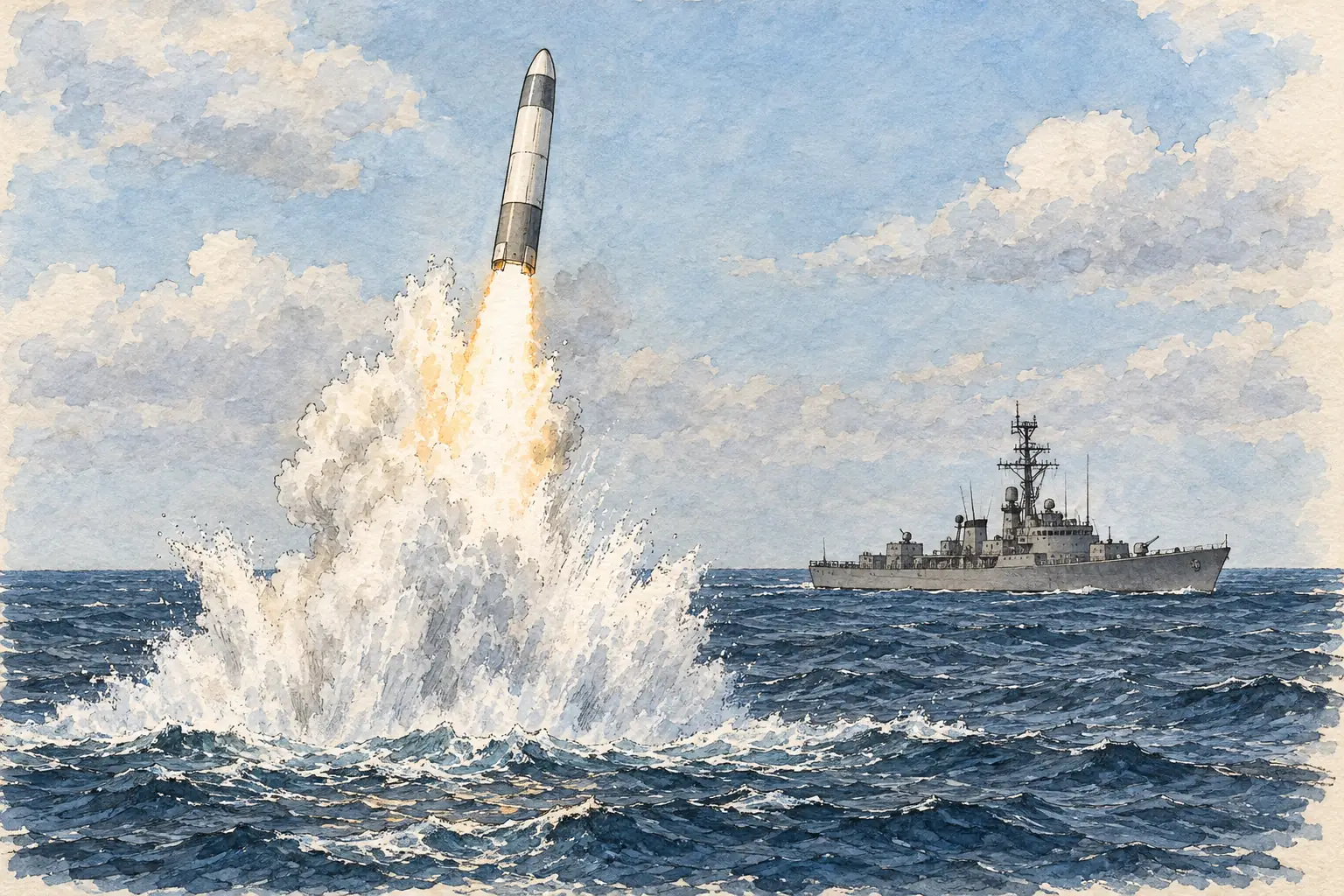 In July 1960 a Polaris missile was first fired from a submerged submarine, giving the USA nuclear weapons that were hard to find and destroy